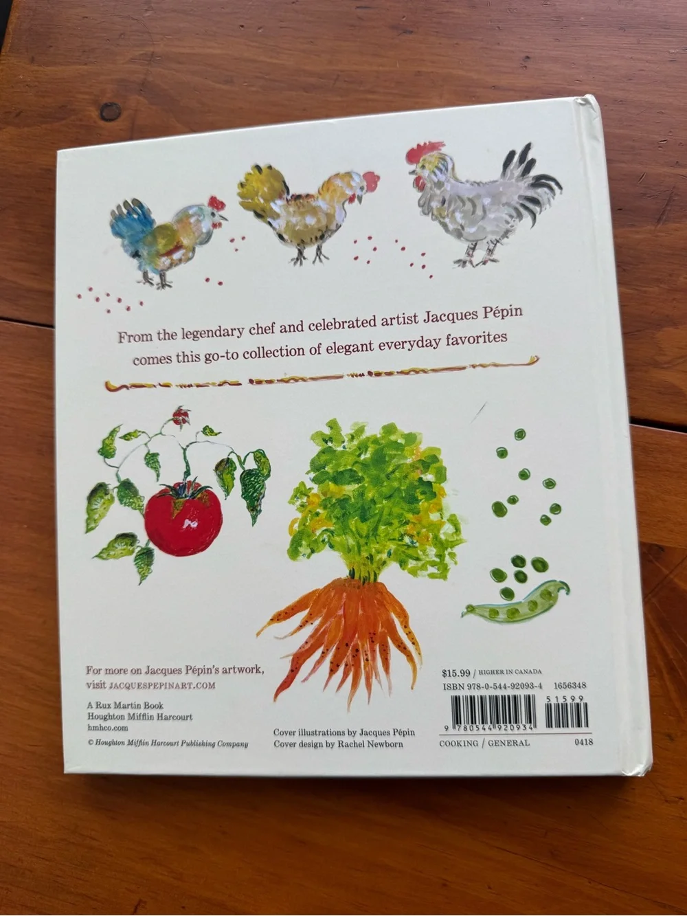 Jacque Pepin Poulets & Légumes Cookbook 2016